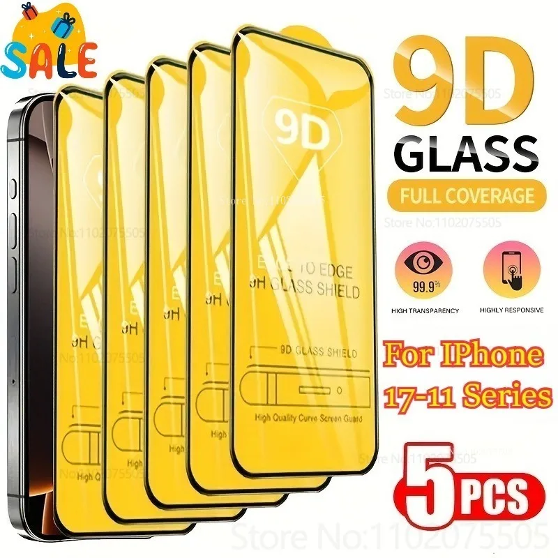 5Pack 9D Full Cover… - image