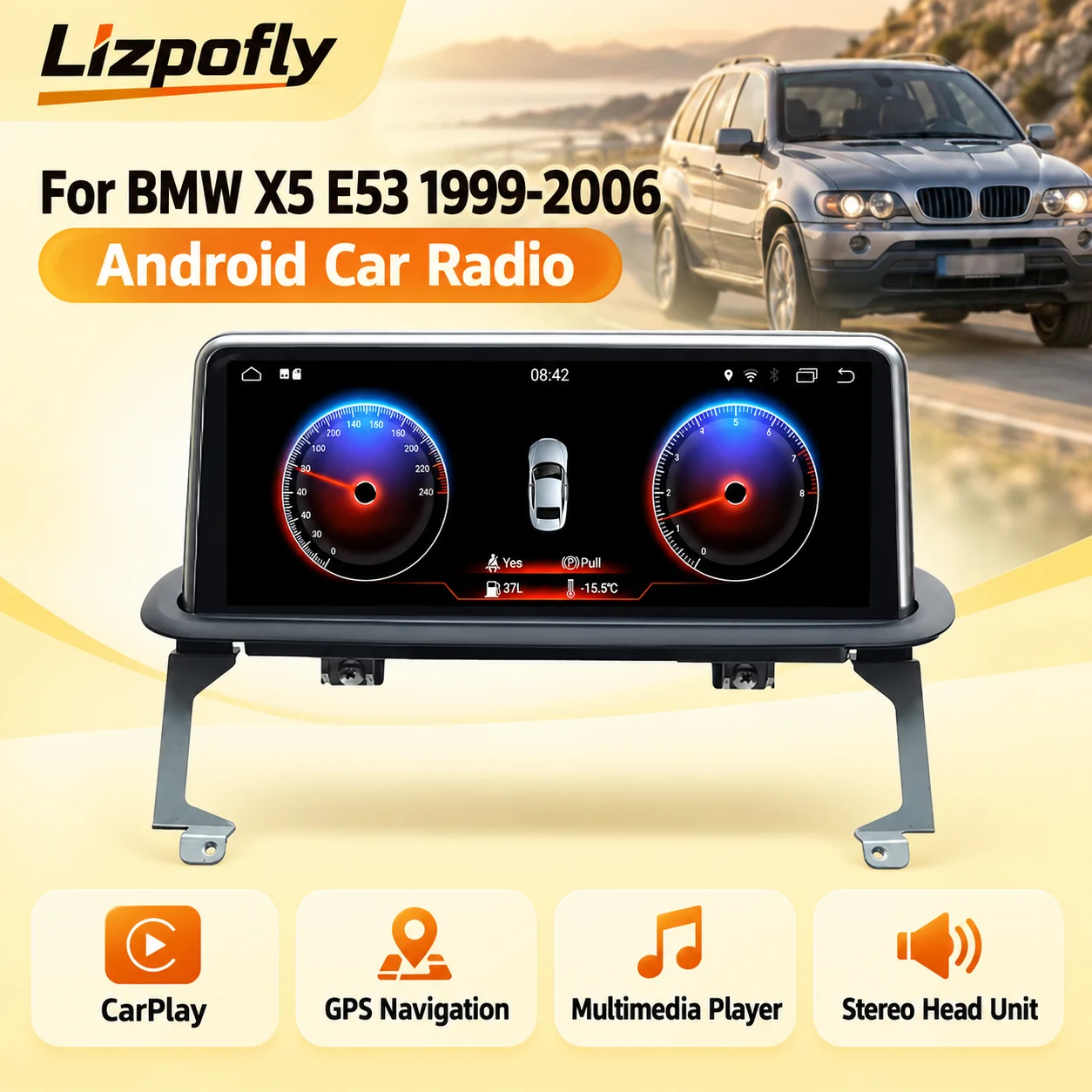 CarPlay GPS Navigation Android Car Radio Multimedia Player For BMW X5 E53 1999-2006 Stereo Head Unit