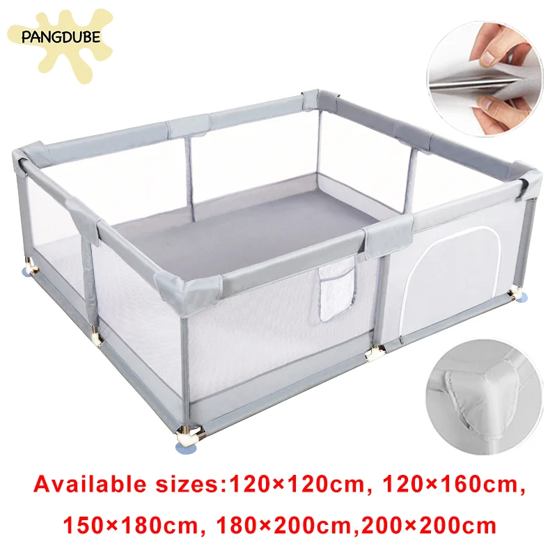 PANGDUBE Baby Playpen with Foam Pipes & Corner Protector Kids Playground Baby Activities Games Park Baby Ball Pit Safety Fence