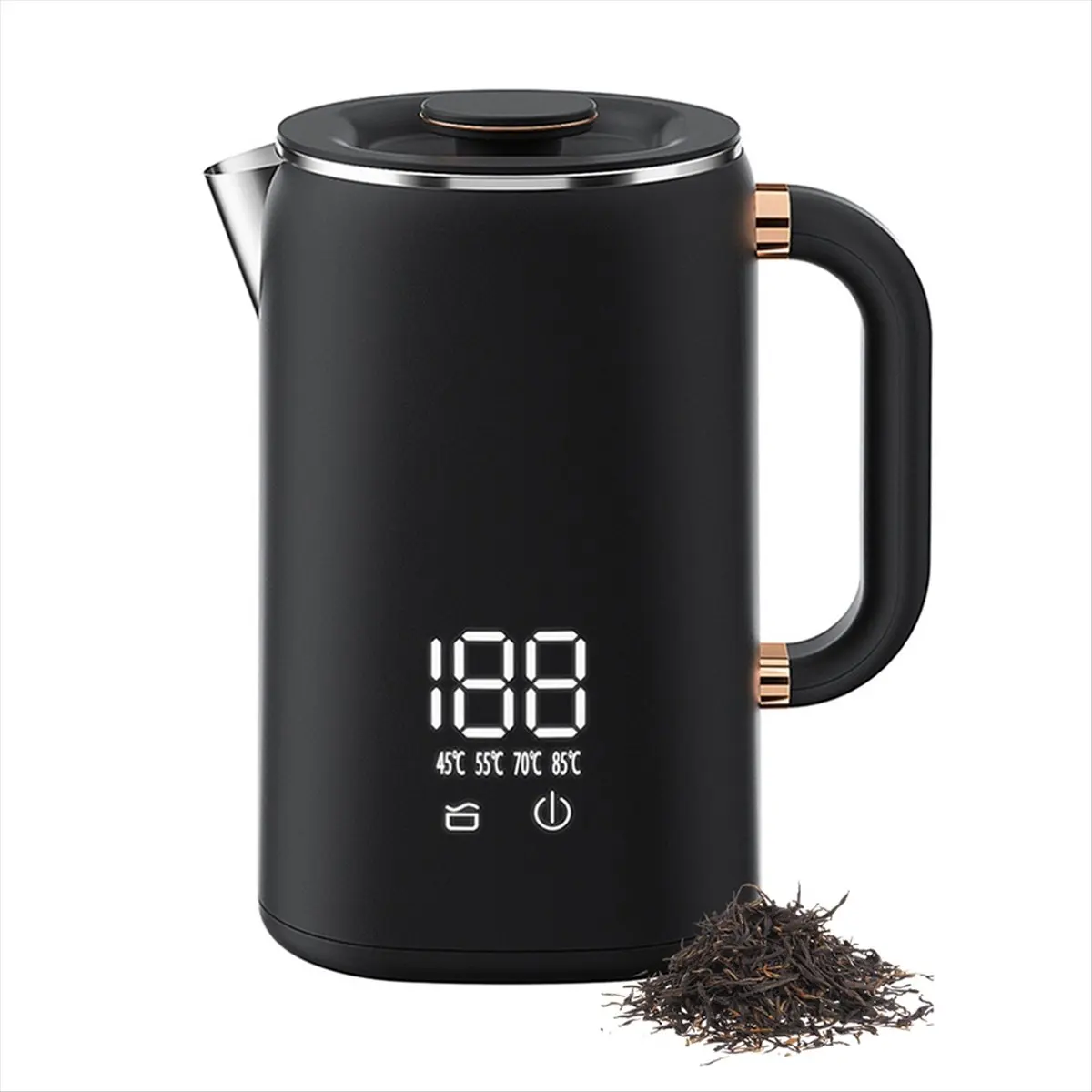 

Electric Kettle Suitable for Making Tea and Coffee,Digital Display Temperature Control DoubleLayer Insulation Kettle(US)-BCBW