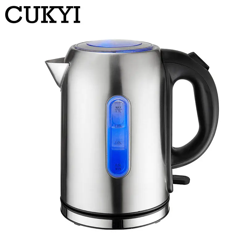 1.7L Electric Kettle High Borosilicate Glass Stainless Steel Teapot Water Boiler With Temperature Control Backlight Indicator US