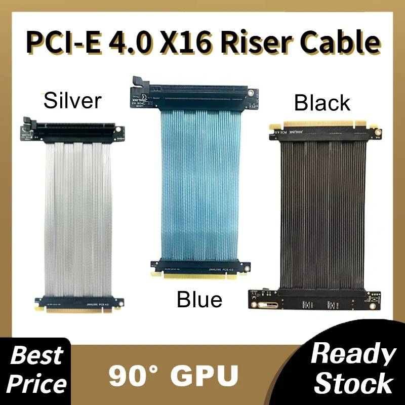 High-End Super Speed RTX GTX Graphics Cards Riser Cable PCI Express Ports Gen4 GPU Expansion PCIE 4.0 X16 Right-Angle Connectors