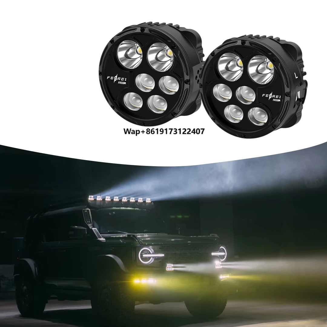 FA318M Professional Auto LED Driving Lights Wireless Remote Control TYPE-C Interface Patented Double-Sided IPX8 Aluminium