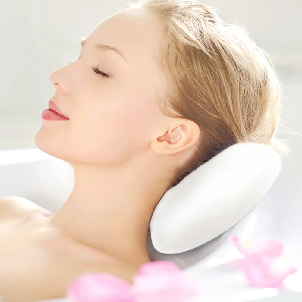 

Bathtub Pillow PU Material Comfortable Neck and Back Support Bath Pillow for Home Spa and Relaxing Soak Bath Pillows for Tub