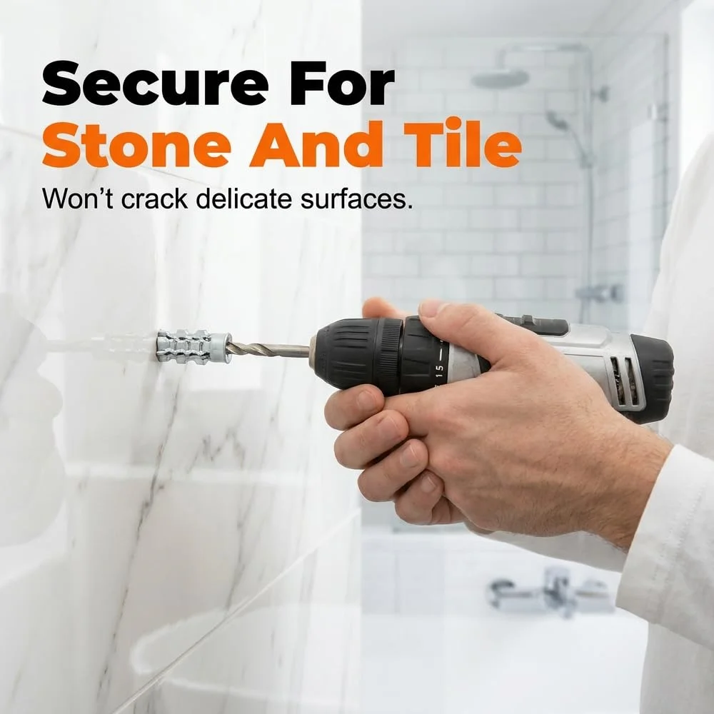 Heavy Duty Metal Wall Anchor with Screws Kit Tube Expansion Self Tapping Screw Drywall Drilling Plug Fastener Bolt Anchors