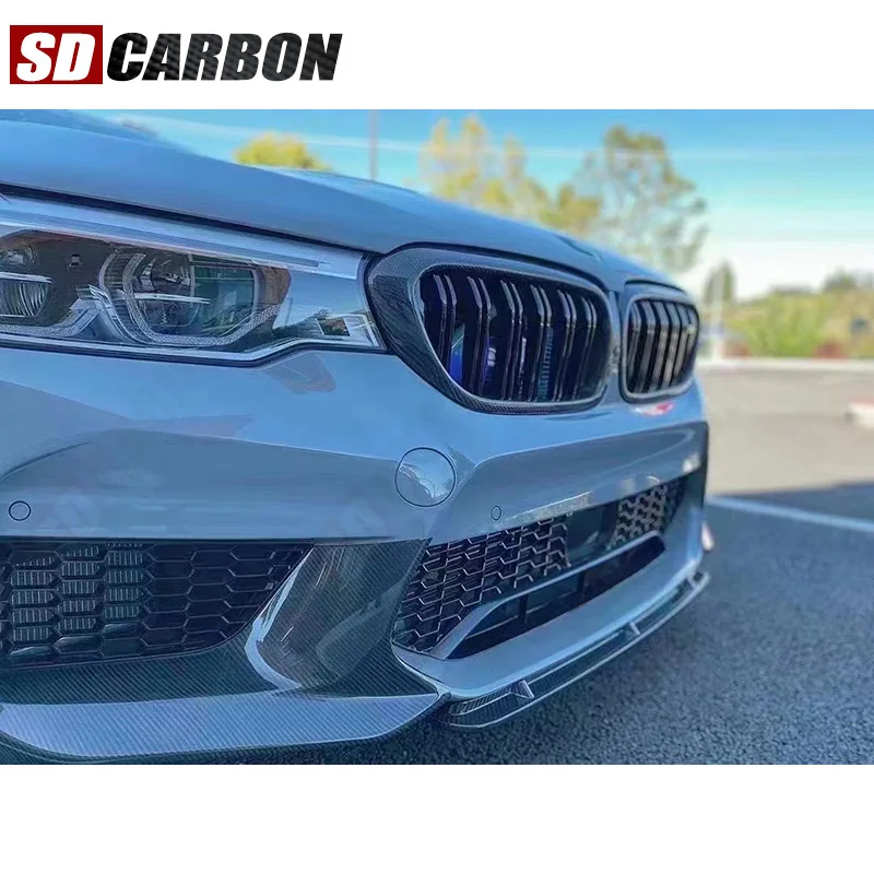 

For BMW M5 F90 2017-2020 carbon fiber wrap angle carbon anti-collision Front Bumper corner protection upgrade body kit