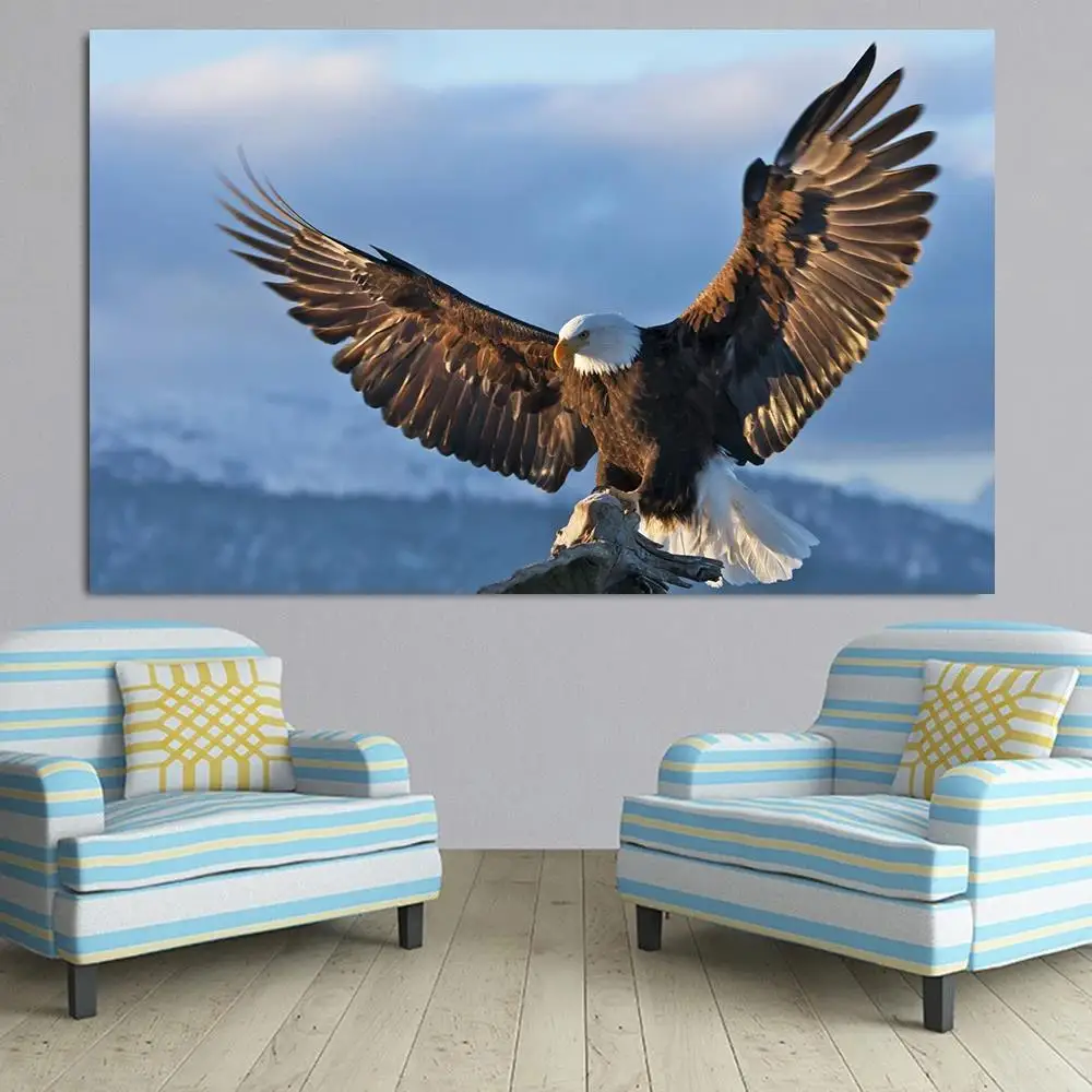 Eagle Roc Spreading Wings HD Canvas Print Poster Home Living Room Bedroom Decorative Painting Modern Simple Wall Art Animal