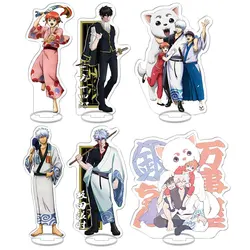 Gintama Anime Sakata Gintoki Shimura Shinpachi Kagura Acrylic Standing Sign Cartoon Hijikata Toushirou Desktop Decoration