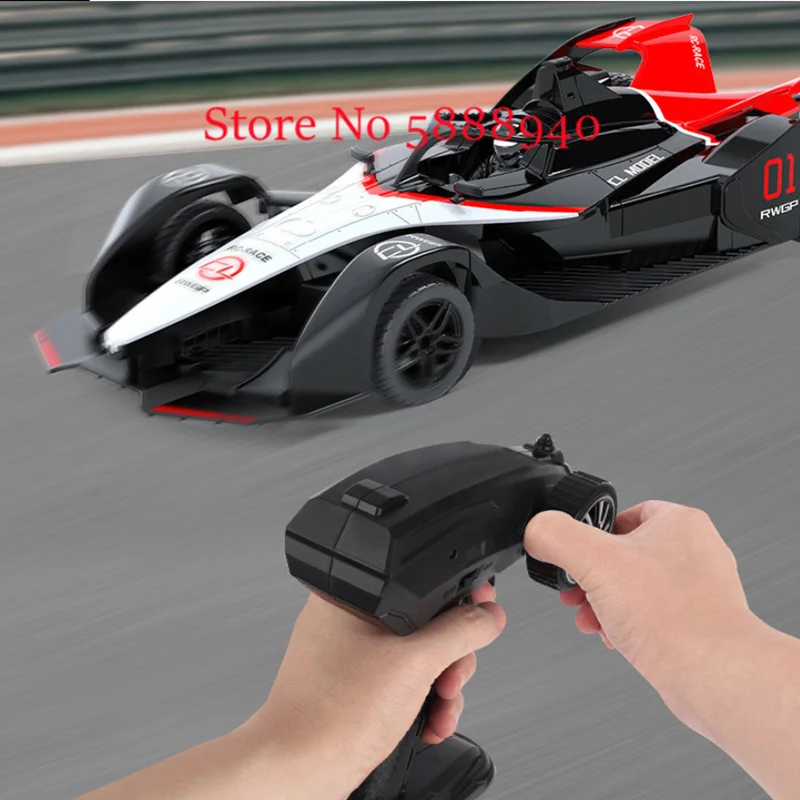 1/10 Large F1 Formula High Speed Remote Control Car Toy 51CM LED Lighting Turn Adjust Drift Sports Racing RC Car Model Kids Gift