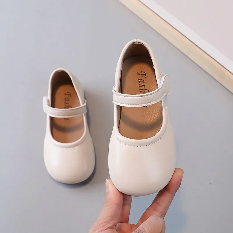 Baby Girls Leather Shoes for Toddlers Kids Big Children Princess Fashion Spring Autumn Chic Simple Mary Janes Soft Shoes 23-35