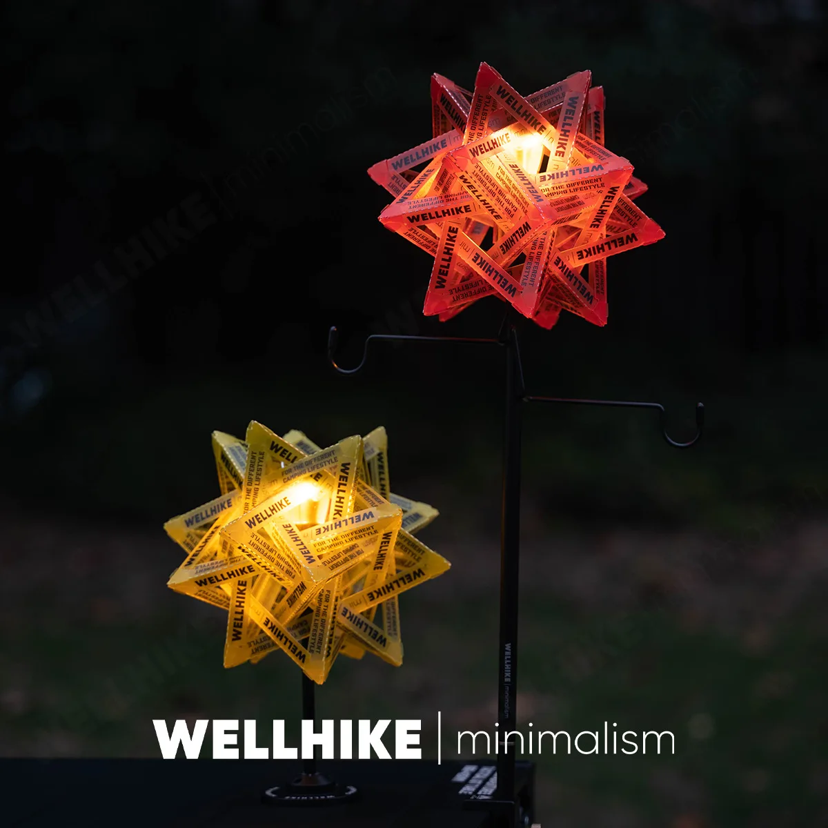 WELLHIKE Outdoor Pp Board Lampshade Colorful Beautiful Waterproof Camping Light Gz Lampshade Star Shape Design Sense Lampshade