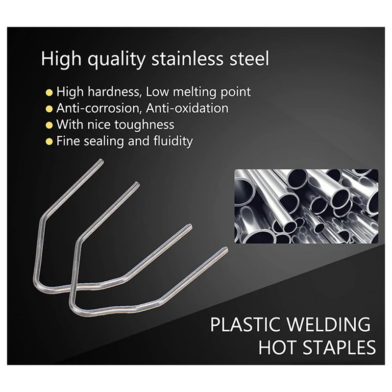 1200 قطعة دبابيس لحام ساخنة زاوية متموجة ومسطحة لإصلاح مصدات السيارة دبابيس دباسة ساخنة