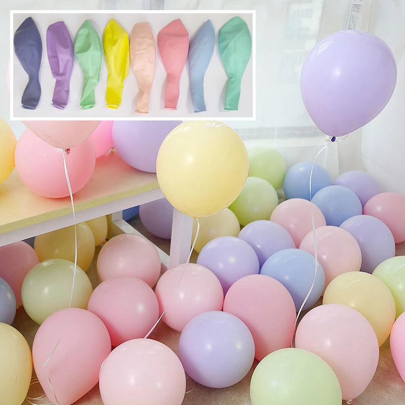 50/100pcs Polychrome Macaron Balloons Wholesale 5/10/12inch New Latex Balloons Birthday Wedding Ceremony Decoration Helium Balon