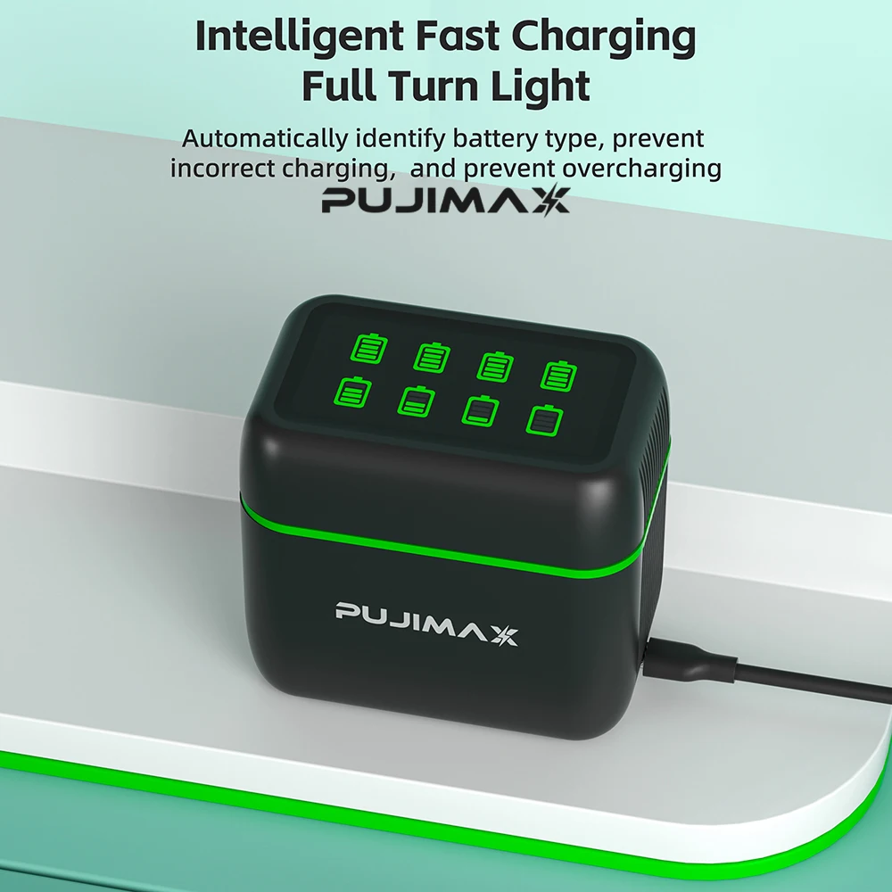 Akumulator PUJIMAX 1.5V AA 4255mWh + AAA 1100mWh, baterie litowo-jonowe do pilotów, myszy, zabawek elektrycznych, zegarów, radiotelefonów — zdjęcie produktu 4