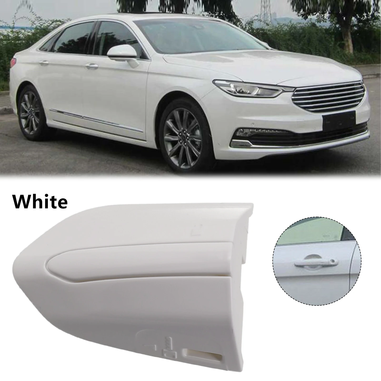 

White LH Driver Door Handle COVER Trim For Ford For Fusion For Edge 2013-2021 Plastic Accessories For Vehicles