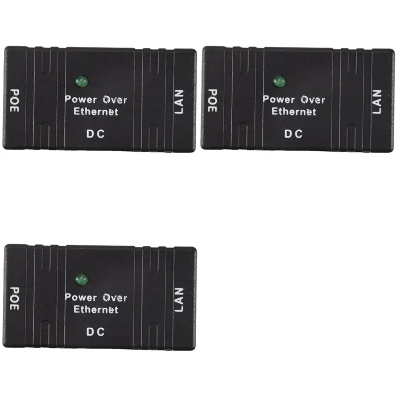 【GRANKSGIVING DAY】3X 100 Mbps 5V 12V 24V 48V/1A BJW POE Injector Power Splitter para câmera IP POE Adaptador Módulo Acessórios-Bla