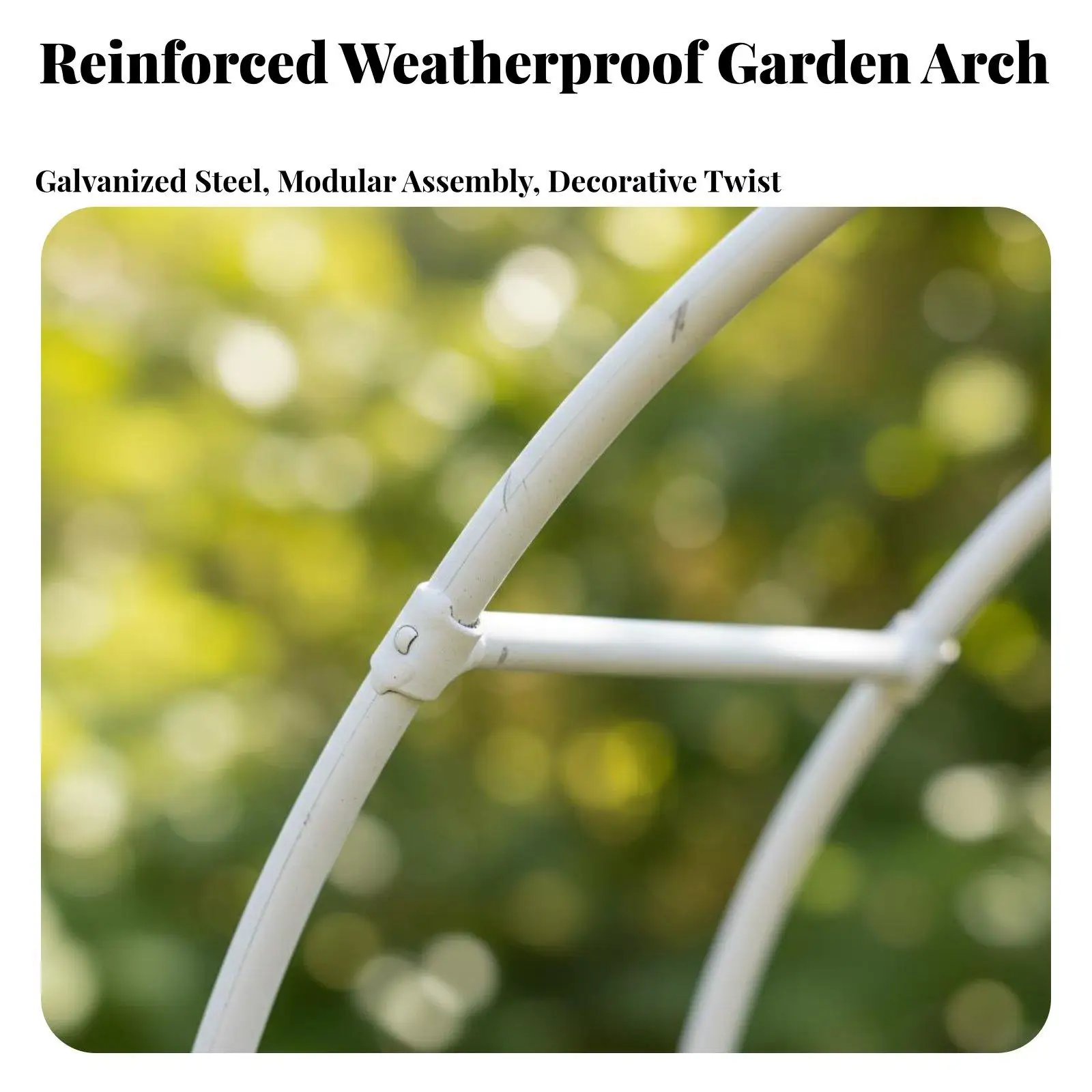 Weatherproof Arch Trellis for Climbing Plants Galvanized Steel Frame with PE Coating Rust Resistant Garden Arch