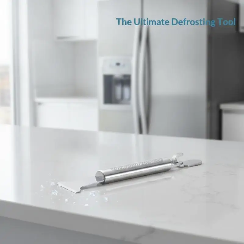 Stainless Steel Fridge Ice Scraper & Deicer Non-Scratch Defrost Shovel for Kitchen Freezer Quick Cleaning