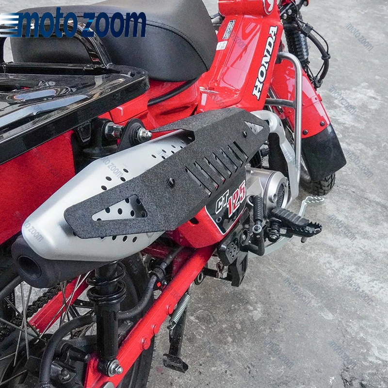 Exhaust Heat Shield Integrated Exhaust Heat Shield Protector Cover Anti-Scald Guard For Honda CT125 Hunter Cub Trail 125