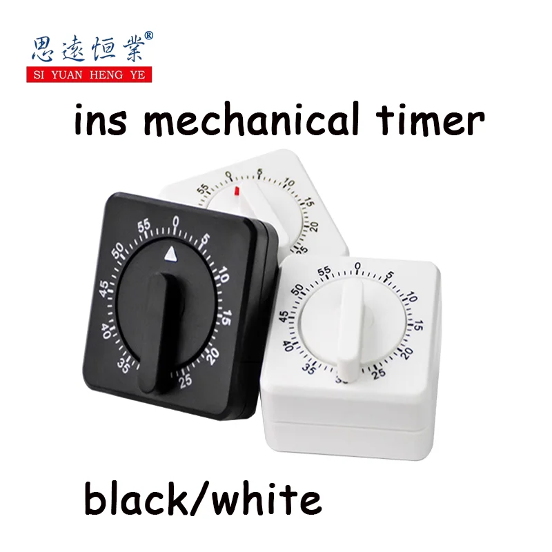 1pcs Kitchen timer Dedicated ins Mechanical timer Learn students Mini rotating countdown reminder timer