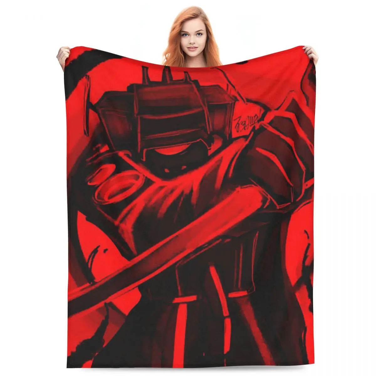 Skibidi Toilet Funny Blanket Fleece Sofa Throw Blanket Multi-function Throw Blankets for Bedding Travel Throws Bedspread Quilt