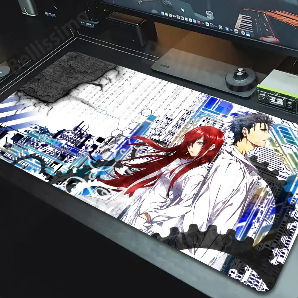 

Steins Gate Mouse Pad Gamer Pad Big Gaming Mousepad XL Mouse Mat Keyboard Mat Desk Mat Table Carpet Mausepad Computer Laptop Pad