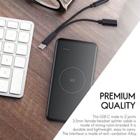 Superior-2 In 1 Type C Headphone Adapter USB C Splitter Jack AUX Audio Charging Converter For Huawei Xiaomi