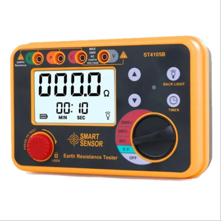 

Smart Sensor ST4105B Ground Resistance Tester 0-2000Ω Digital Earth Resistance Tester