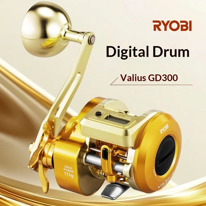 Ryobi Digital Display Drum Fishing Reel Varius Gd300 17kg Max Drag Saltwater Resistant Metal For Offshore Boat Sea Fishing view 2