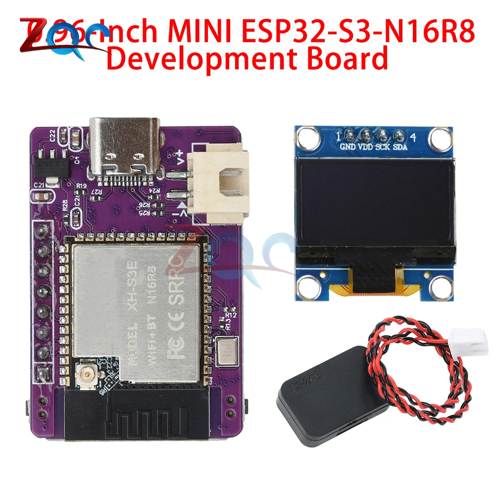 MINI ESP32-S3-N16R8 Entwicklungsboard Xiaozhi Ai Voice Dialogue Robot Modul mit 0,96-Zoll-Oled-Bildschirm Typ C