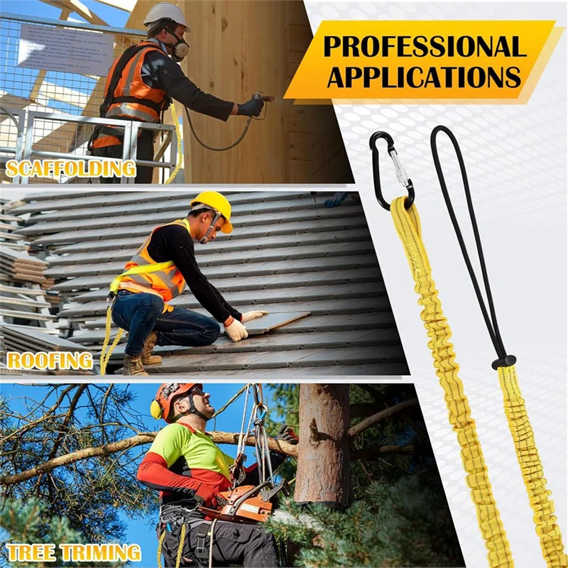 ABKJ-12 Pack Tool Lanyard With Single Metal Buckle And Adjustable Loop End, Standard Length, With Aluminum Screw Lock