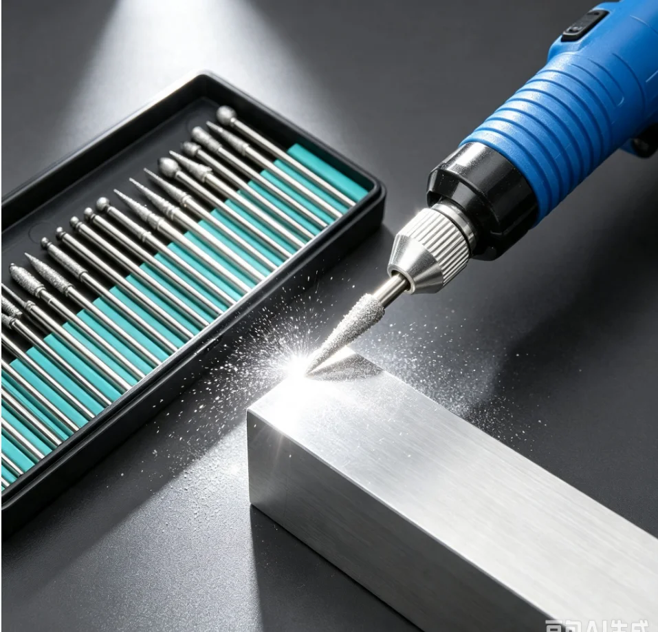 30Pcs Diamond Grinding Burr Needle Point Engraving Carving Polishing for Glass Jade Stone 2.35/3mm Drill Bit Rotary Tool Set