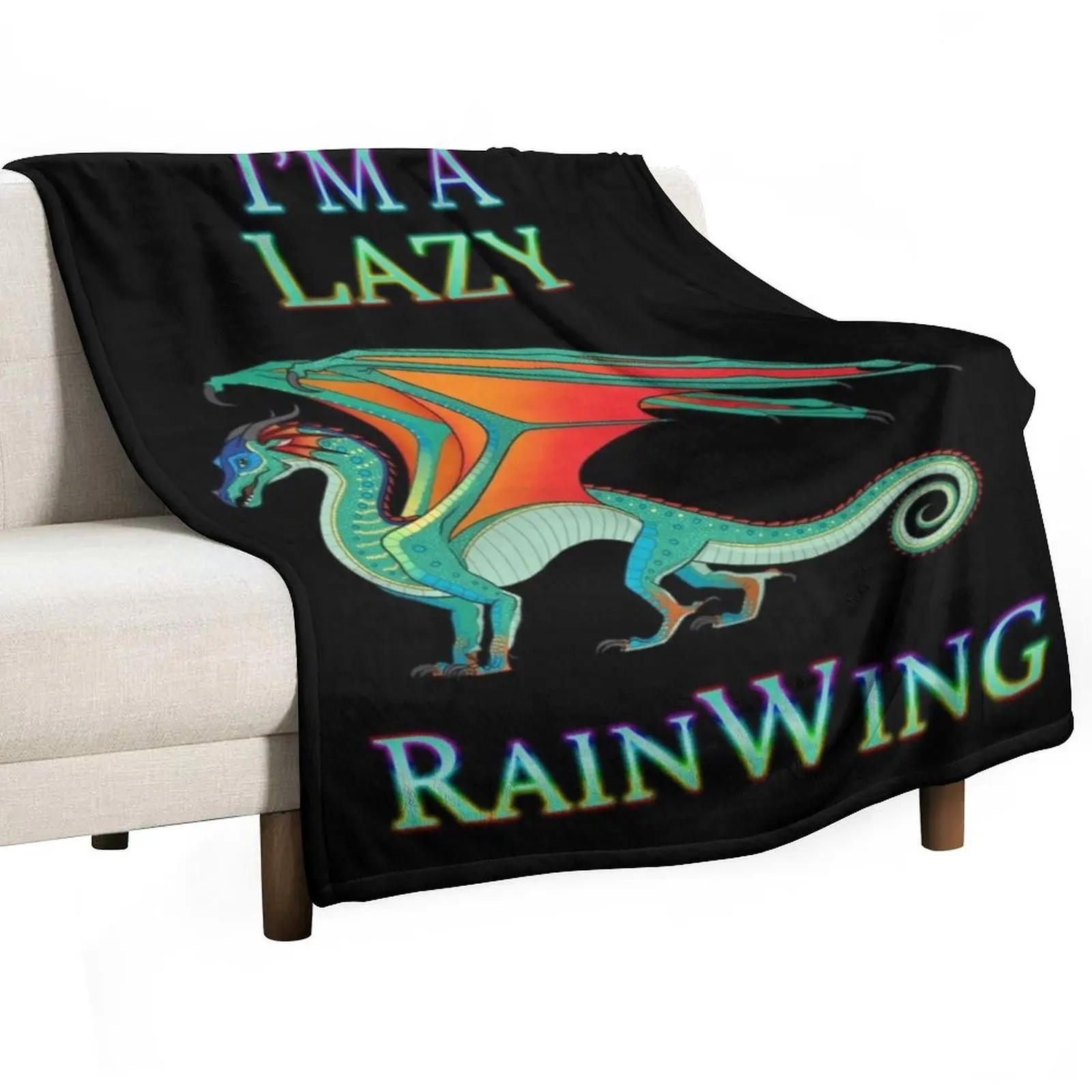 I'm a lazy rainwing wings of dragon classic Throw Blanket Sofa Soft Plush Plaid Luxury Custom Blankets