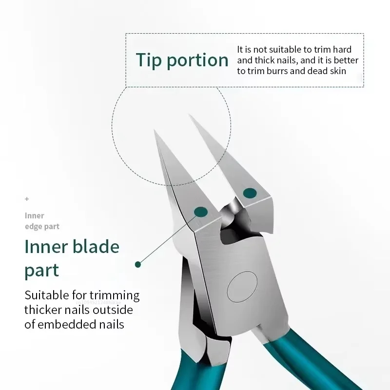 Coupe-ongles professionnel en acier inoxydable, ciseaux, pince multifonction, poussoir à cuticules, dissolvant, soins des ongles, Kits de manucure, 3 pièces/ensemble