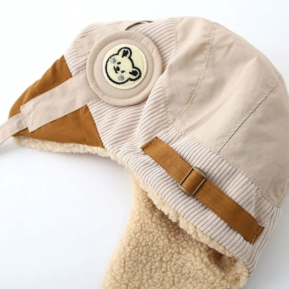 الشتاء الدافئ للأطفال أفخم الطيار قبعة لطيف مع نظارات الاطفال إيرفلاب قبعة غطاء للأذنين سميكة ليو فنغ قبعة الاطفال