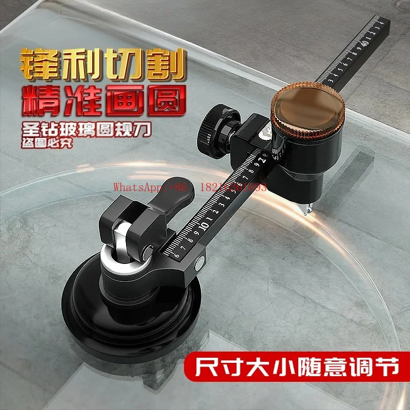 Limited Offer Multifunctional Compass Glass Cutter Roller Type For Household Thick Glass