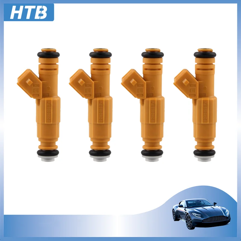 4Pcs/lot New Fuel Injectors 0280155710 0280155700 4 Hole Nozzle For JEEP 1987-1998 4.0L REPLACE F6VE A5A EV1 Car Accessories