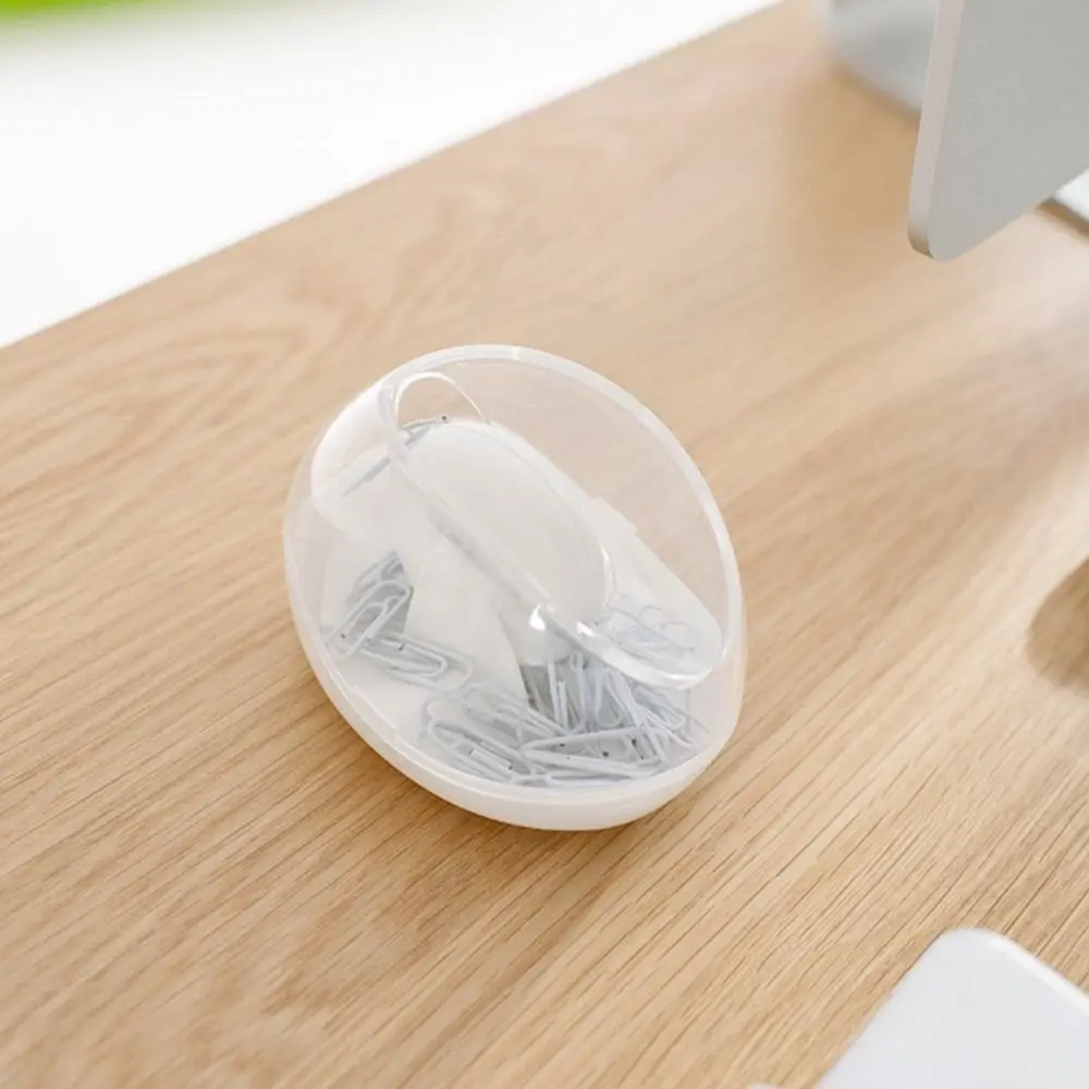 Transparent Creative Stationery School Office Supplies Desk Storage Clips Dispenser Paperclip Holder Magnetic Absorption Box