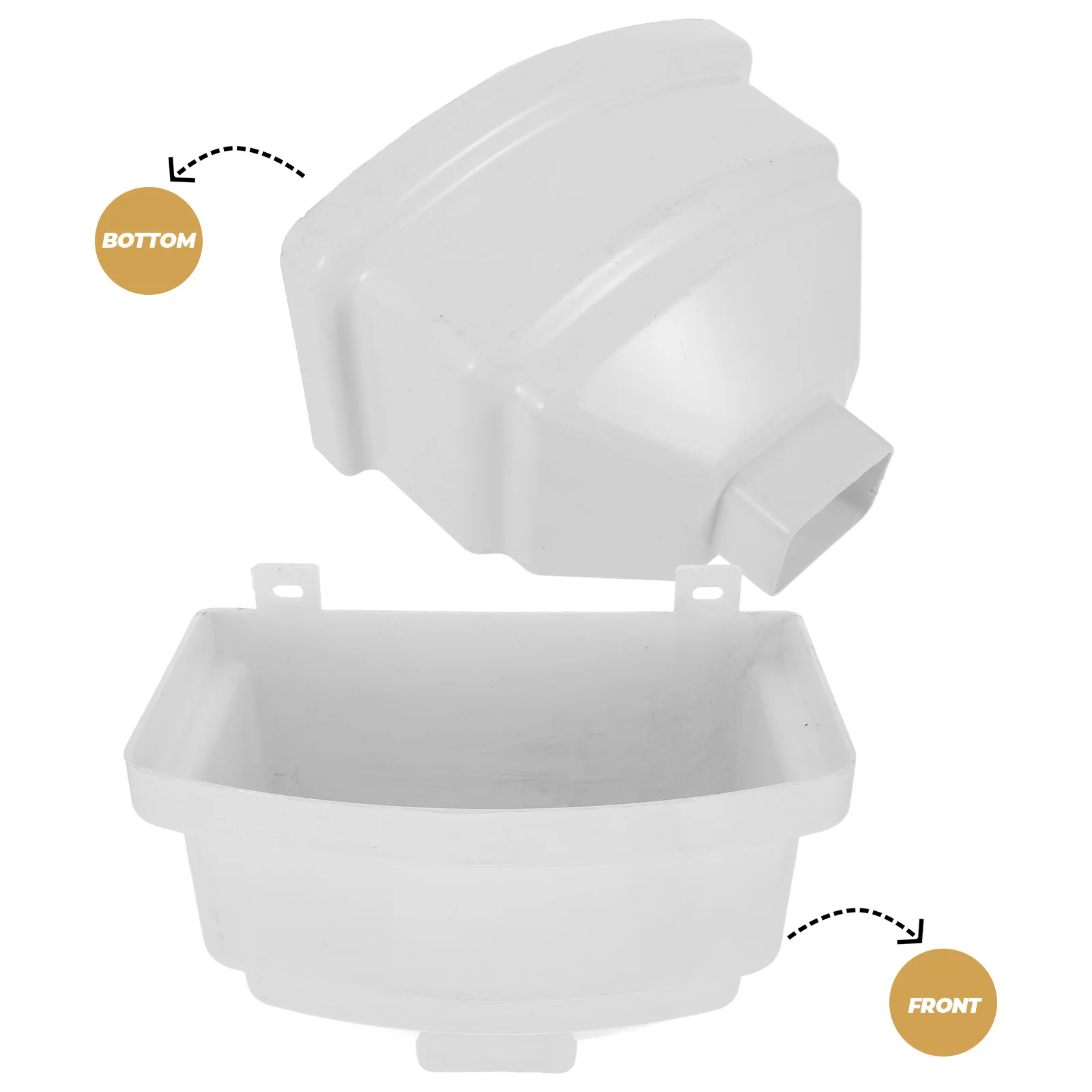 

PVC Square Rainwater Downspout Diverter Curved Roof Drainage Gutter Adapter Non Leak Easy Install Home Protection Water