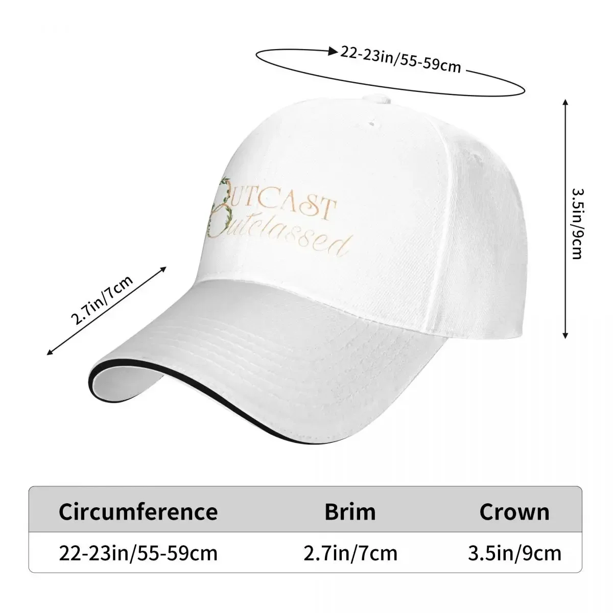 Outcast And Outclassed Baseball Caps Snapback Fashion Baseball Hats Breathable Casual Outdoor Unisex Polychromatic Customizable