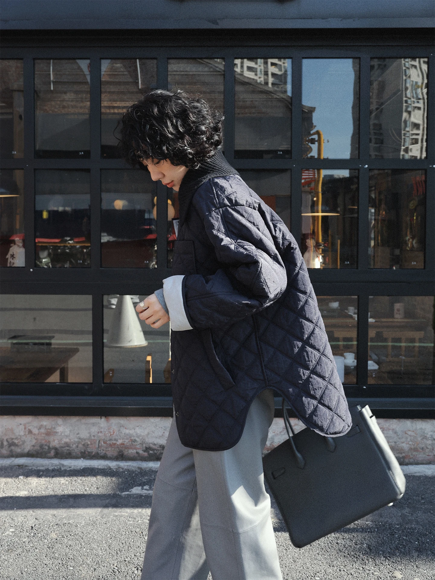 

Женское зимнее стеганое хлопковое пальто TT Silent Heart, вязаное, теплый хлопок, в стиле пэчворк, корейский свободный крой