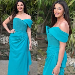 Customized  Simple One-shoulder Sheath Cocktail  Fold Draped S Occasion Evening Gown vestido elegante فساتين كوكتيل