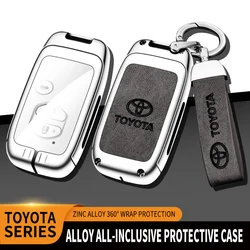 Car Key Case Cover Holder Shell Bag For Toyota Land Cruiser Prado 150 Camry Prius Crown Venza 4Runner Aqua Alphard Keychain