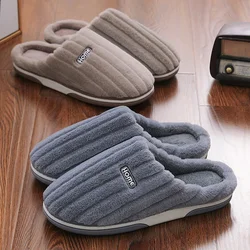 New Men Big Size 48 49 Winter Warm Slippers Women Soft Plush Furry Shoes Casual Flats Home Couples Bedroom Anti-Slip Slides