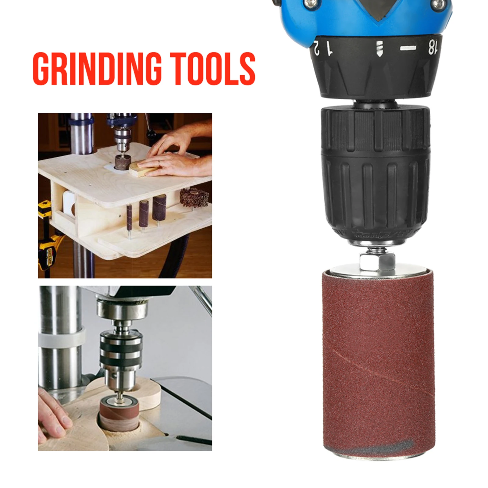 

Rubber Sanding Drum Set Spindle Sanding Drum Sander Tool Kit Set with Case for Drill Press Sanding Kit Sanding Drum Kit