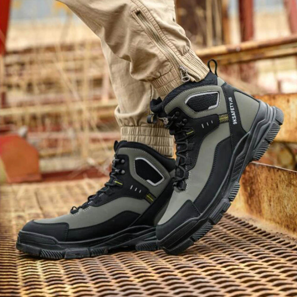 Motorcycle Boots Men's Motorcycle Shoes Motorbike Chopper Cruiser Touring Ankle Shoes Outdoor Men Work Safety Shoes All Seasons