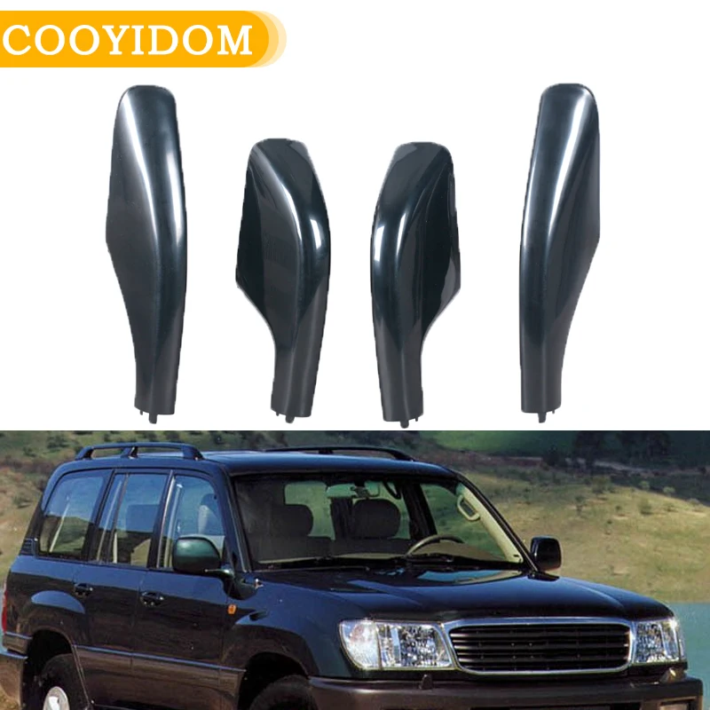 Black Roof Rack Cover Roof Bar Roof Rail End Shell For Toyota LAND CRUISER 100 LC100 LX470 UZJ10 HDJ100 FZJ100 1998 1999-2007