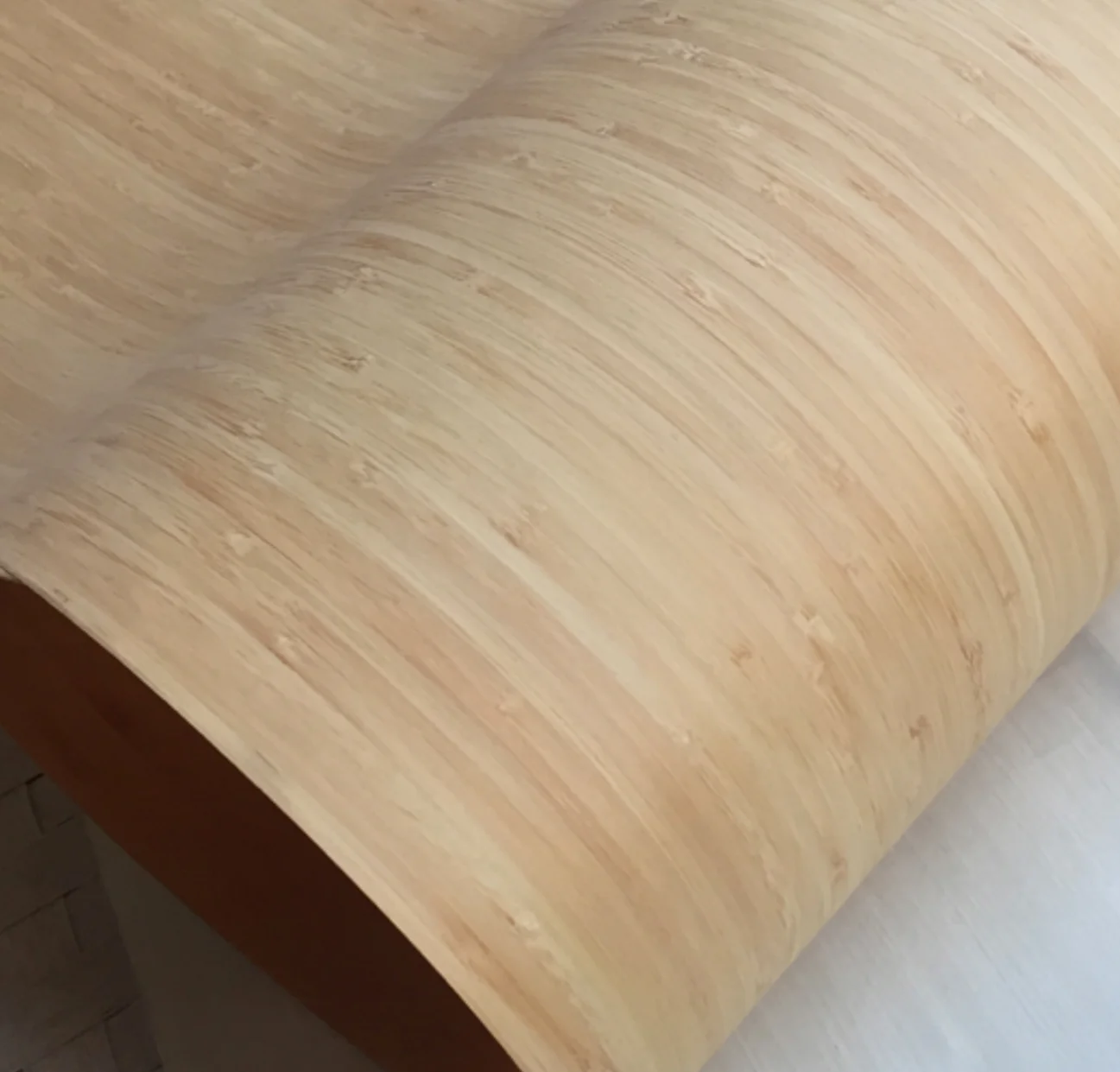 L:2.5meters Width:580mm T:0.25mm Light Carbon Bamboo Skin Wood Veneer Sheets High End Fashionable Wood Veneer Decoration