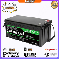 LANPWR 24V100AHLiFePO4 Energy Storage Battery 4000Cyclesof ChargingIP65 Waterproof RatingSuitable for Household Backup Batteries