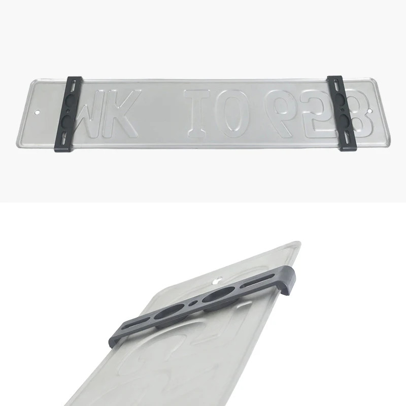 Frameless License Plate Mount, Quadro Car Tag, fácil instalação, Car Tags, à prova de intempéries, 4pcs